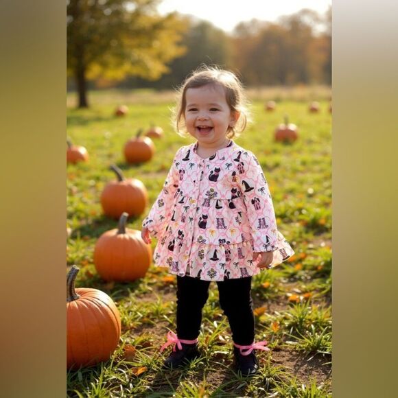 Little Witchin' Hours Pumpkin Patch Dress Set - Picture 4 of 5